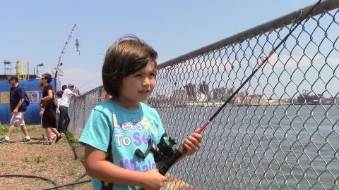 fishing in city